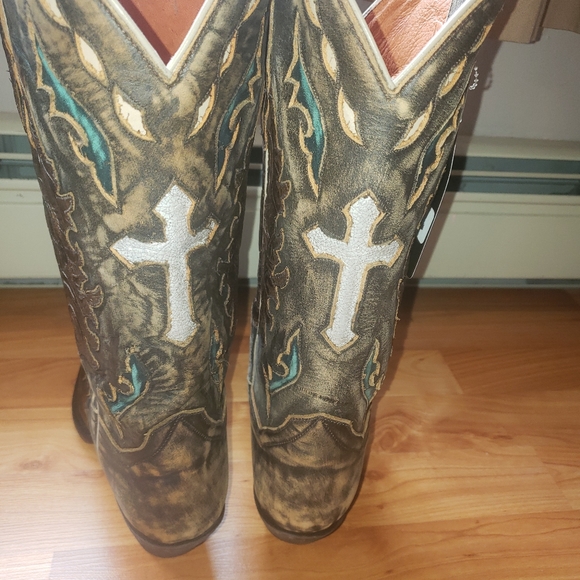 New in box Dan Post ladies cross cowboy handcrafted boots - Picture 2 of 6